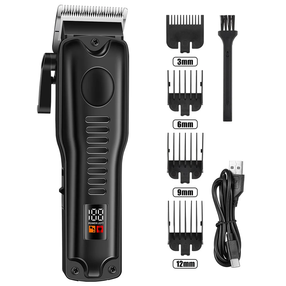 ماجيكور ماكينة قص الشعر المحمولة اللاسلكية الاحترافية للرجال ماكينة تشذيب الشعر واللحية عالية الطاقة ماكينة قص الشعر