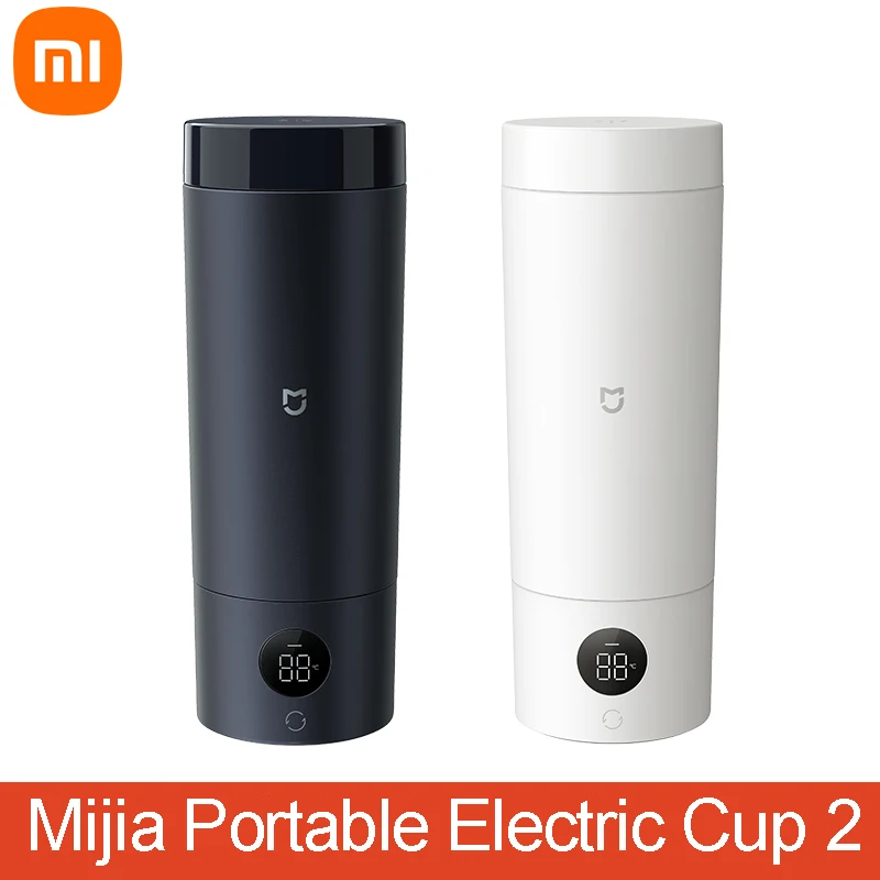 Xiaomi mijia smart tragbare elektrische Heiz becher 2 Temperatur LED Thermoskanne Edelstahl Koch becher Wasserkocher für die Reise