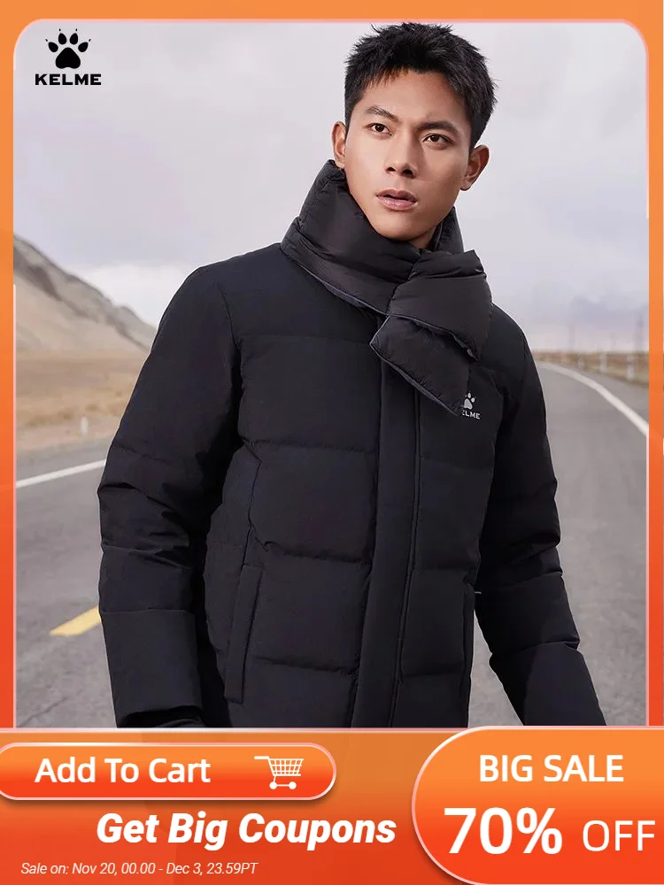 

Kelme Cotton Jacket Men's 2024 Winter Stand Collar Warm Bread Jacket Women's Short Cotton Jacket Outdoor Windproof Jacket