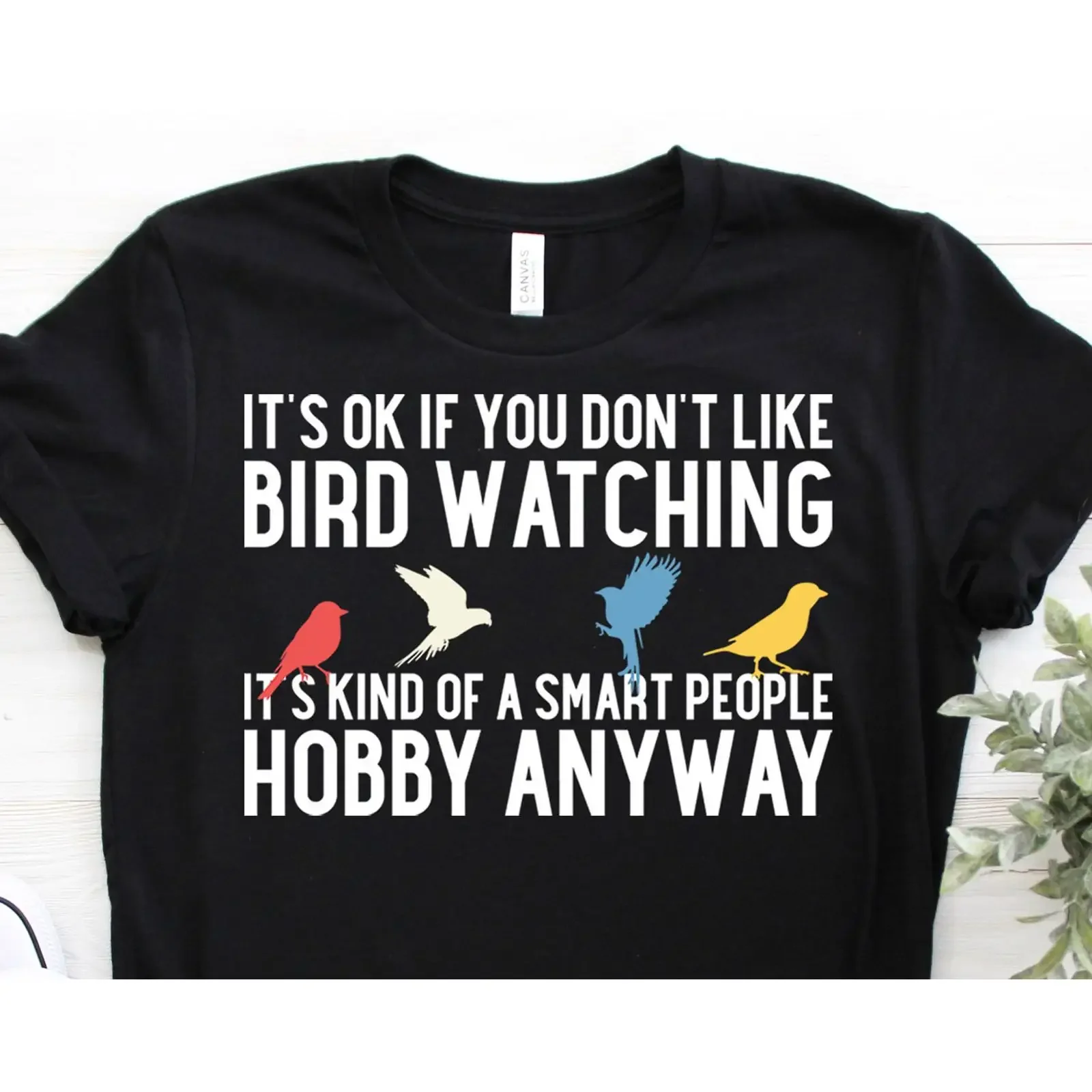 Funny Bird Watching Smart People Hobby T Shirt Nerd Birding Lover For Birder Ornithologist Watcher Casual vintage Washed