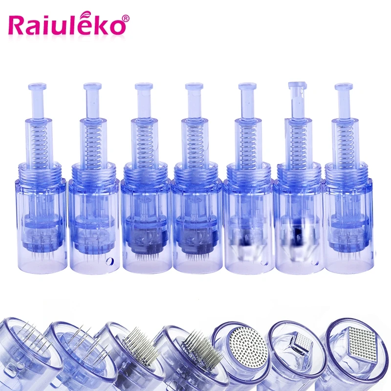 100/50/10 Pcs Screw Port Needle Cartridge Derma Tools 9/12/36/42/Nano/3D/5D Square Nano Micro Needle Replacement Tattoo Tip