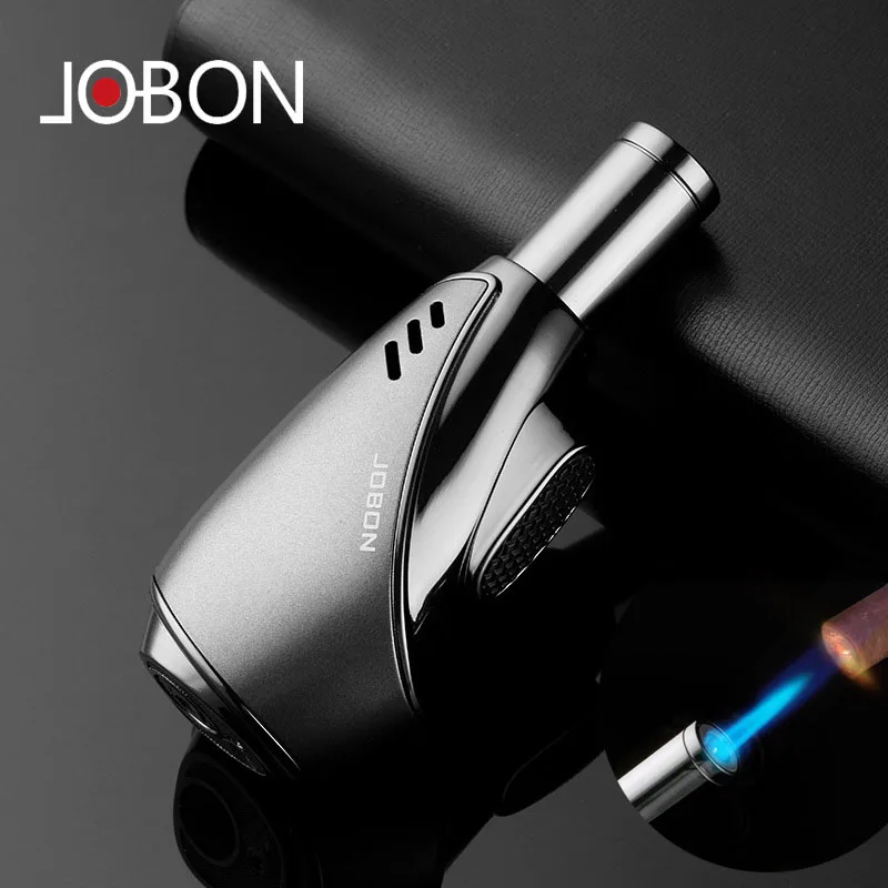 

Jobon Metal Windproof Airbrush Lighter Refillable Butane Gas Cigar Lighter Men's Ignition Gadget Without Box