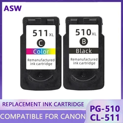 ASW-cartucho de tinta PG510 CL511 para impresora, recambio de tinta para Canon PG 510 CL 511 PG-510, Pixma IP2700, MP240, MP250, MP260, MP280