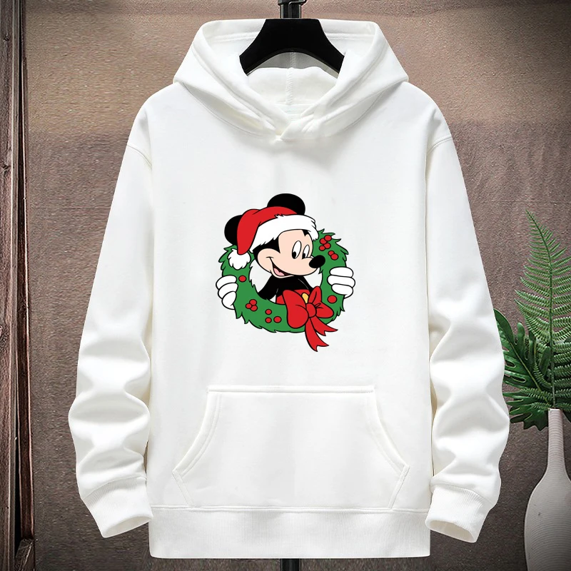 

Disney Mickey 2025 Christmas Gift Red Theme Parent-child Suit Hooded And Velvet Sweater