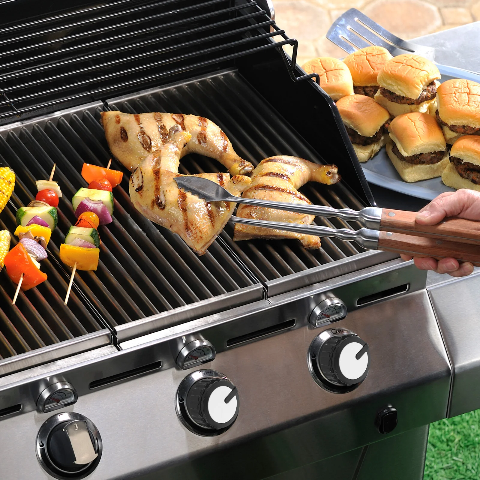 

4Pcs Gas Grill Knobs Replacement Plastic Control Switch Bbq Burner Knob for Stove Cooker Outdoor Grill Accessories