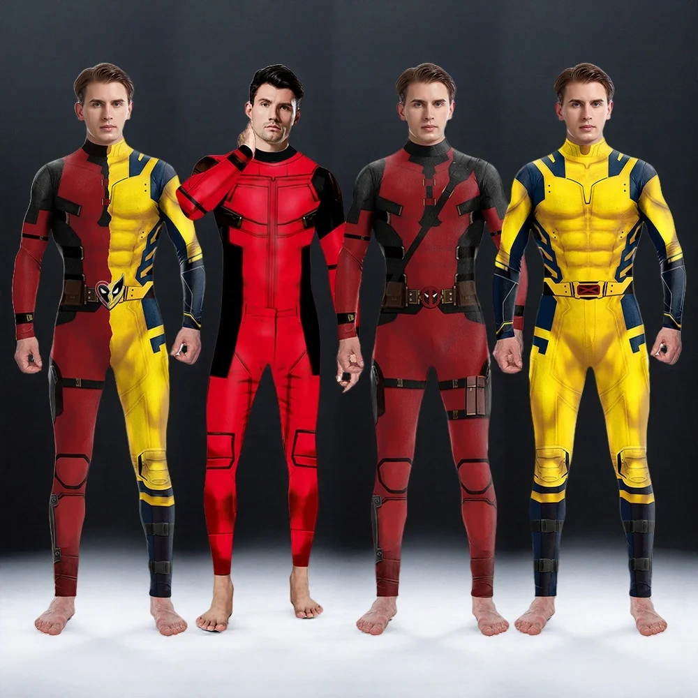 [Du bist mein Geheimnis] Superhelden-Cosplay-Kostüme für Erwachsene, Superhelden-Film, Comic-bedruckter Zentai-Body, ausgefallenes Outfit