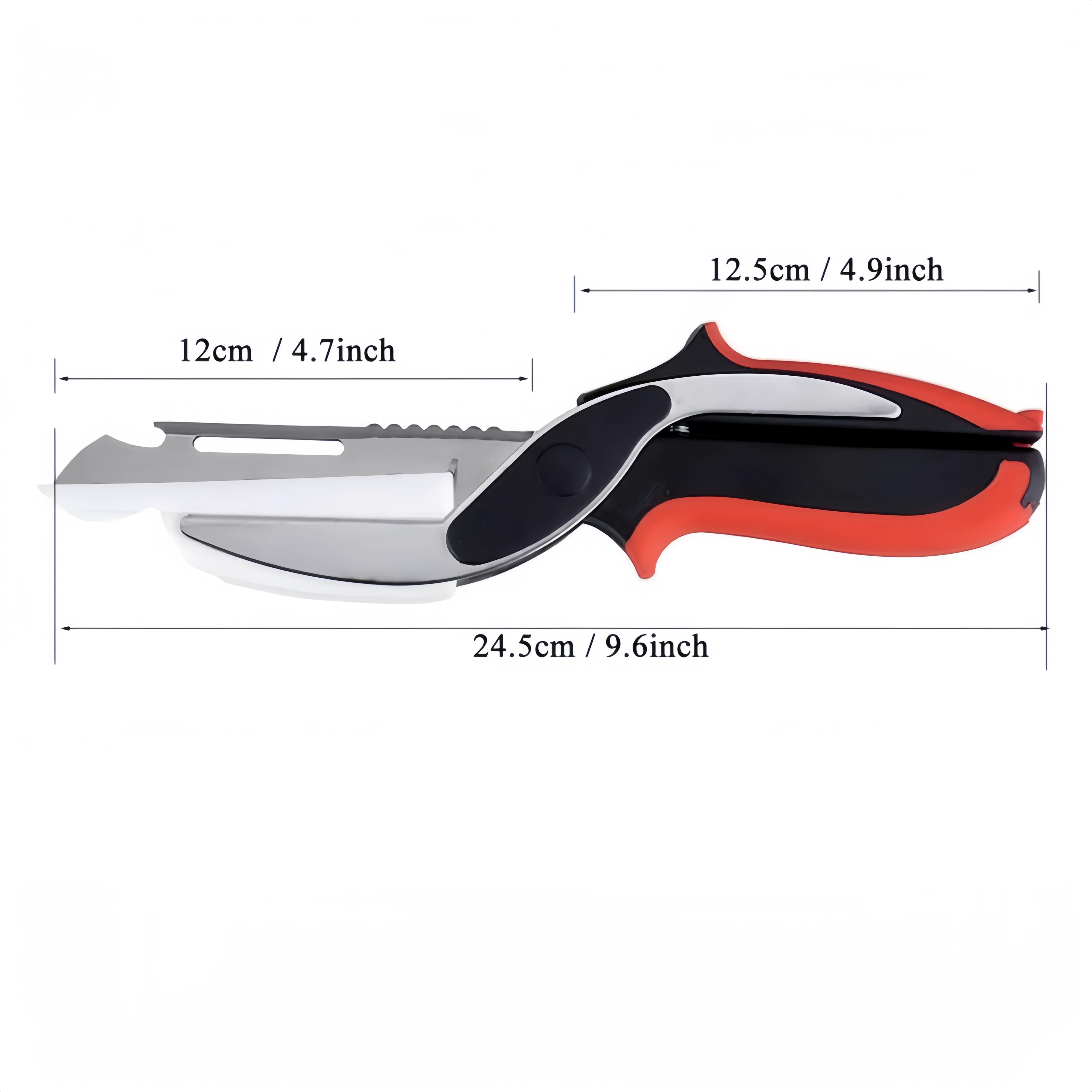 Powerful Multi-functional Scissor Cutting Board Scissors Outdoor Camping Slicer Barbecue Cutter 6in1 Vegetable Salad Chopper