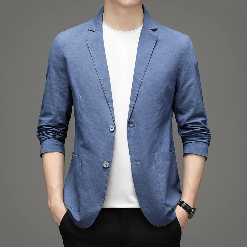 

Summer Spring 2023 New Arrival Men's Blazer Mujer Business Thin Solid Color Slim Fit Suit Coats Brnad Men's Blazers Jackets