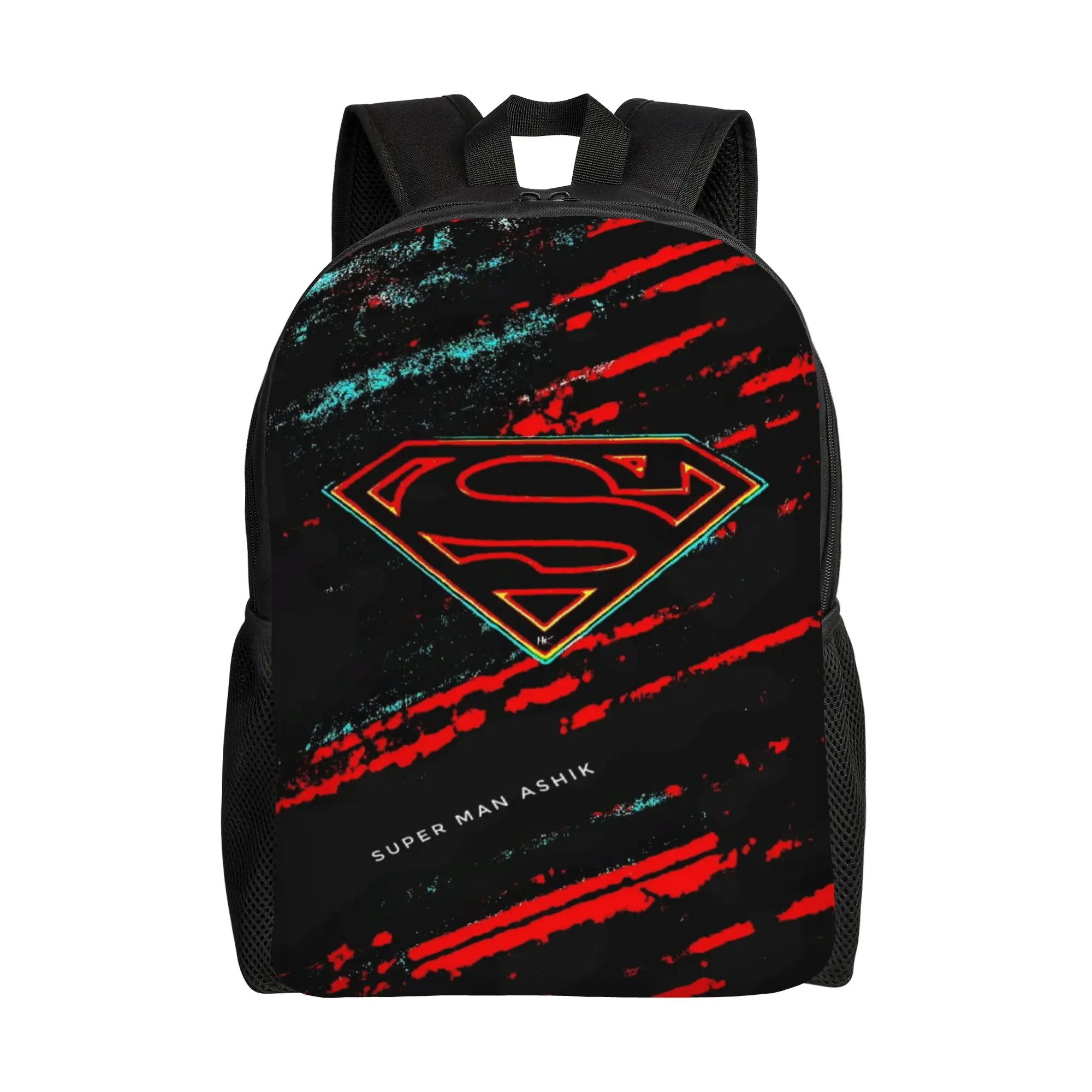 Book Pack Back to school season Grunge Style Superman Symbol  Kawaii Backpack