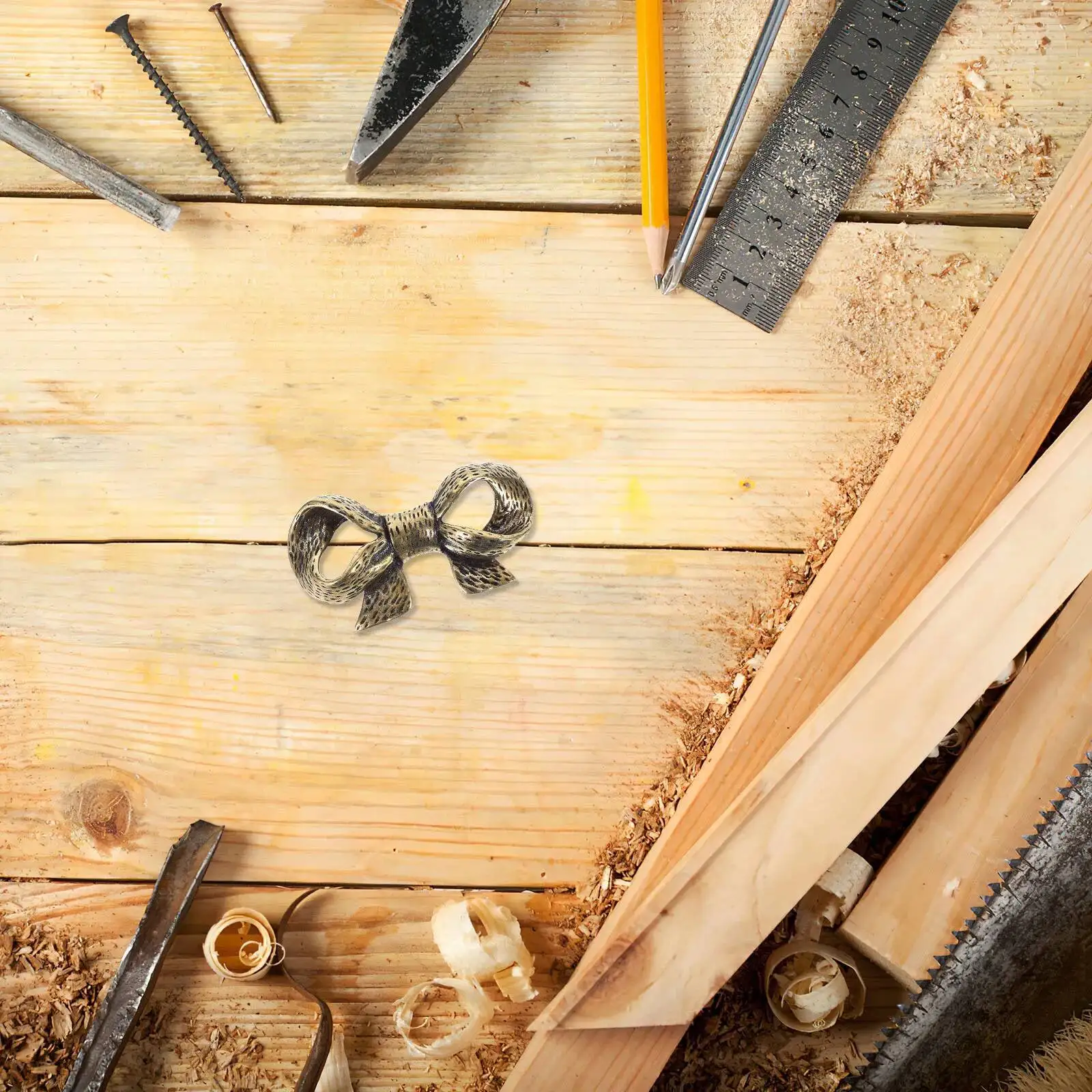 

Door Bowknot Cabinet Pulls Vintage Bow Drawer Handles Decorative Brass Knobs For Home Furniture