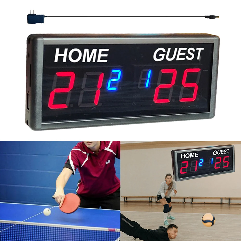 

6-Digit LED Electronic Score Keeper Scoreboard with Remote Digital Scoreboard Scoreboard Team Sports Football For Basketball