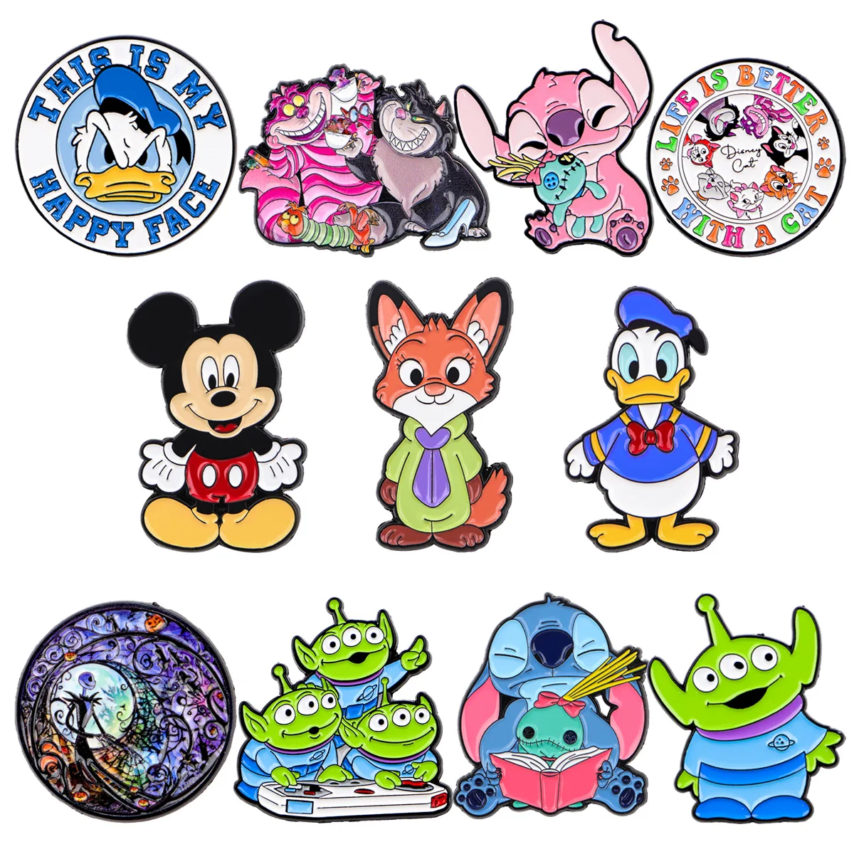 Alfileres esmaltados de personajes encantadores, broche de película de dibujos animados de Metal, insignias de solapa para Collar de mochila, regalo de colección de joyería de moda para hombres y mujeres