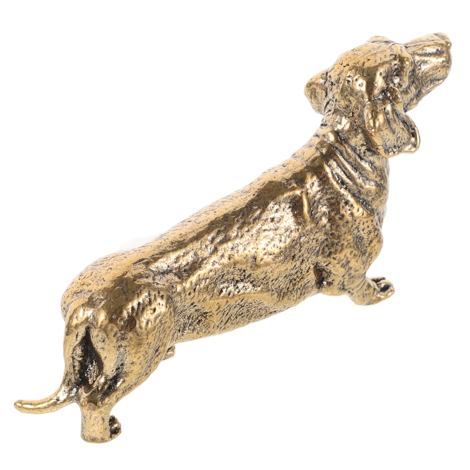 Dachshund Dog Ornaments Brass Decoration Adornment Crafts Statue Miniature Small Desktop Office Creative