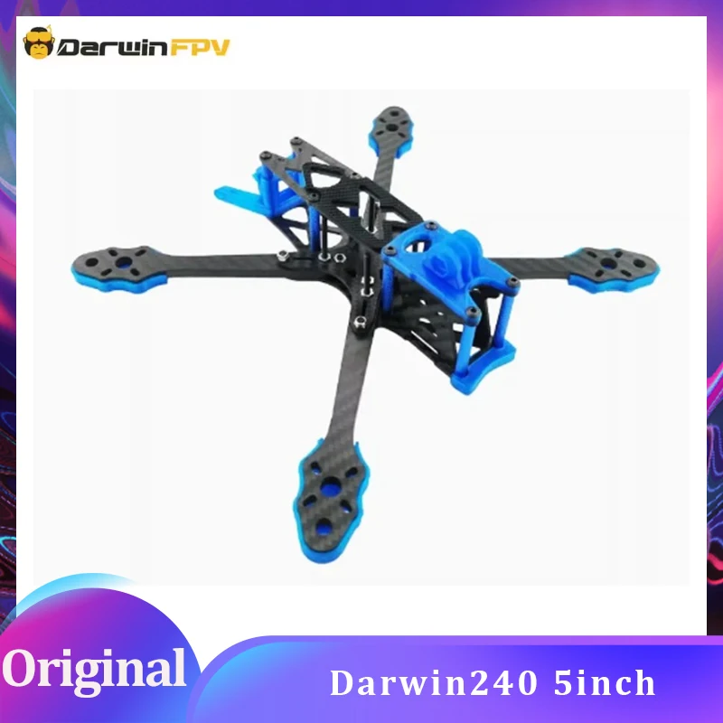 

DarwinFPV Darwin240 5inch FPV Carbon Fiber Frame 240mm Wheelbase Freestyle Long Range Frame for RC Quadcopter Racing Drone