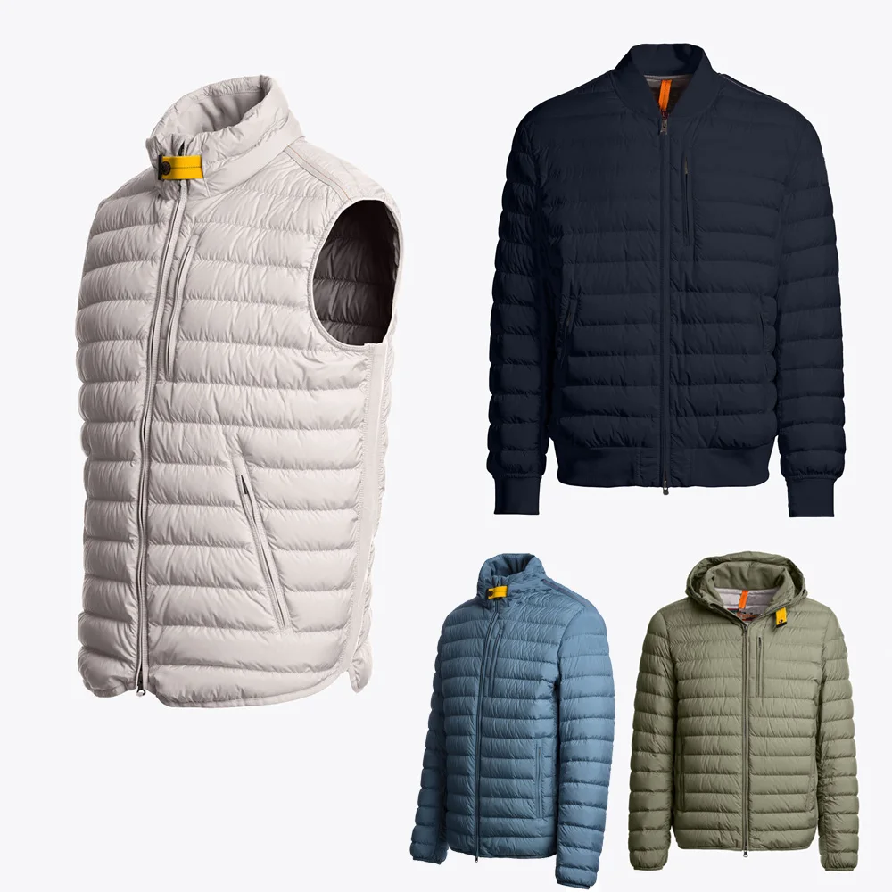 

High-End Outdoor Spring 2026 New Technology Fabric Lightweight down Jaet Four Sles Men's Faion Waterproof Warm Consiste...