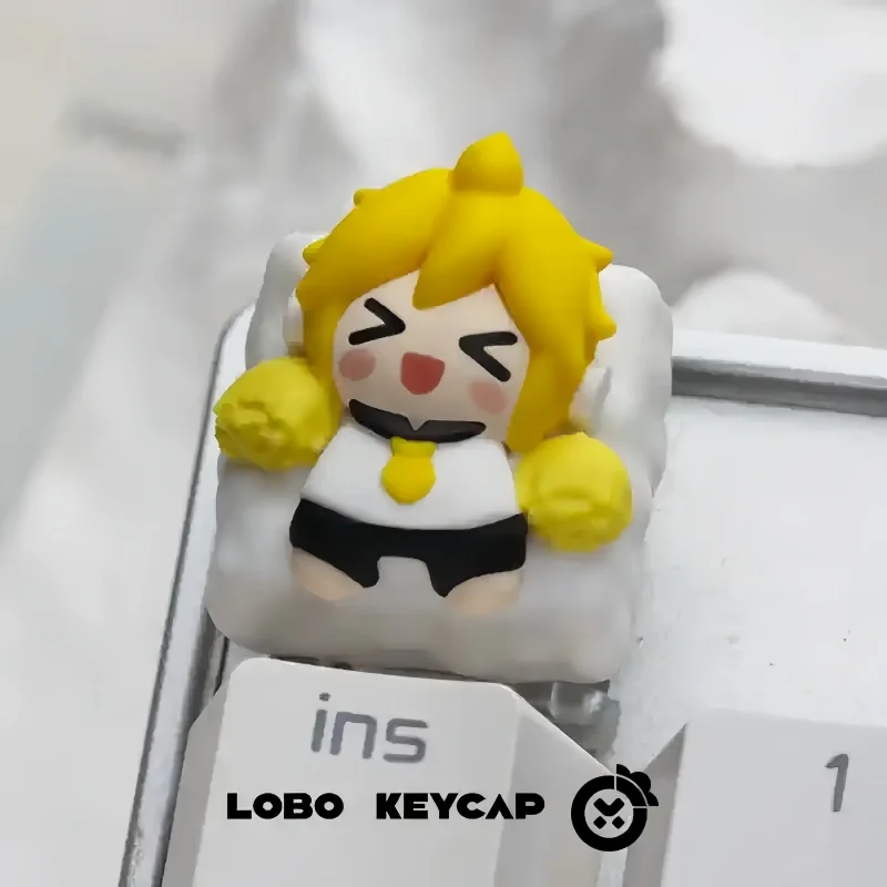 Vocaloid Miku Animation Theme Keycap 1 Pcs Q Version Personalized Customized Resin Art Mechanical Keyboard Key Cap Gift