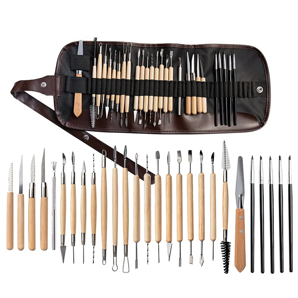 Multi-tools Ceramics Clay Sculpture Polymer tool set Beginner's DIY Craft Sculpting Pottery Modeling Carving Smoothing Wax Kit