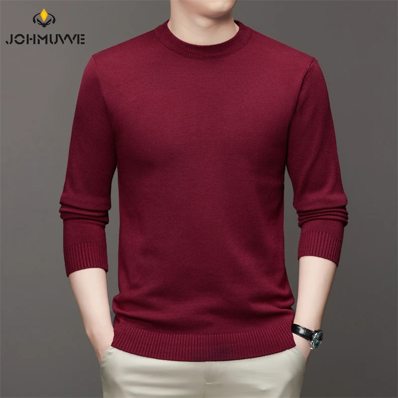 7 Colour Men\'s High Neck Long Sleeved Solid Color Sweater Soft Warm and Comfortable Top with a Base