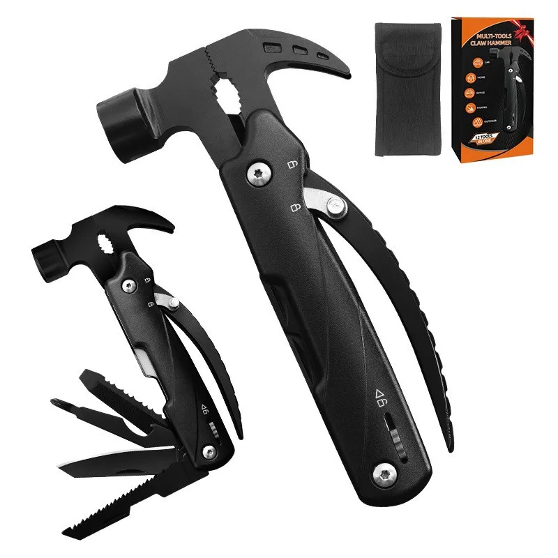Stainless steel multifunctional small sheep horn hammer multi-purpose tool hammer folding portable outdoor hammer ﻿