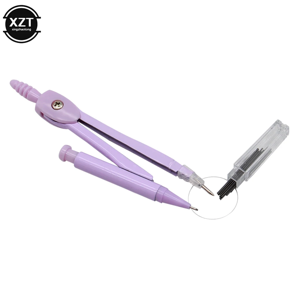 Kim Loại Đơn Giản La Bàn Dành Cho Học Viên Dự Phòng Bút Chì Dẫn Toán Hình Học Vòng Tròn Vẽ Dụng Cụ Học Tập Hàng Ngẫu Nhiên