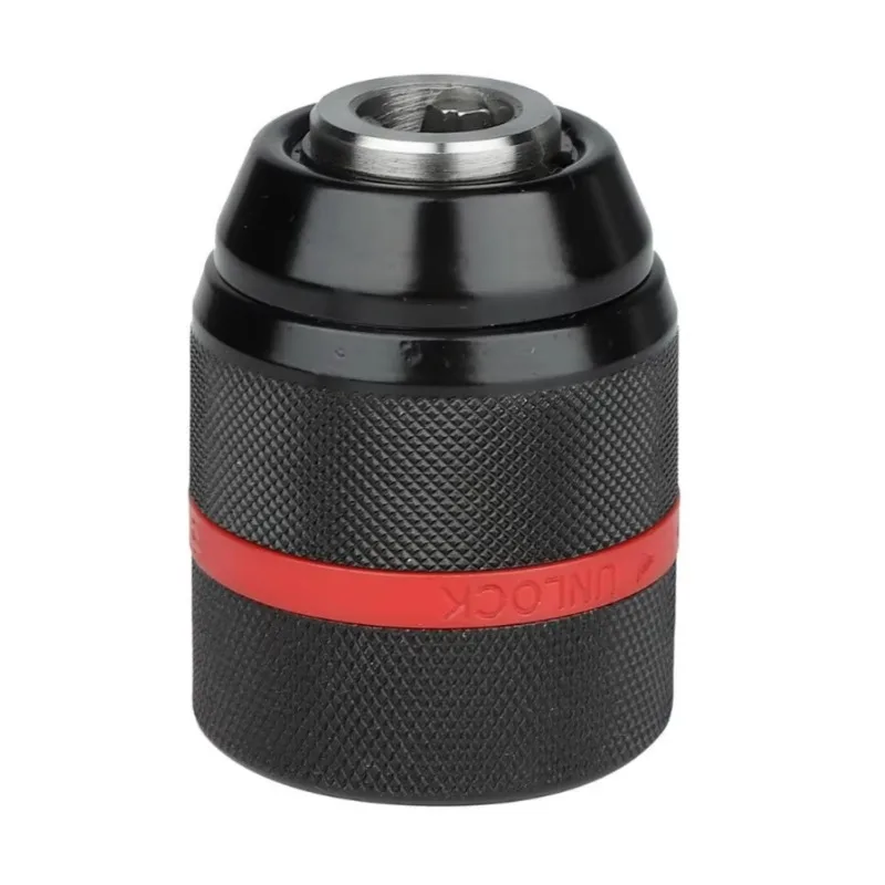 0.8-10 mm Keyless 3/8-24 UNF Threaded Metal Bit Chuck Self-Locking Bit Chuck Hand Drill Quick Change Conversion