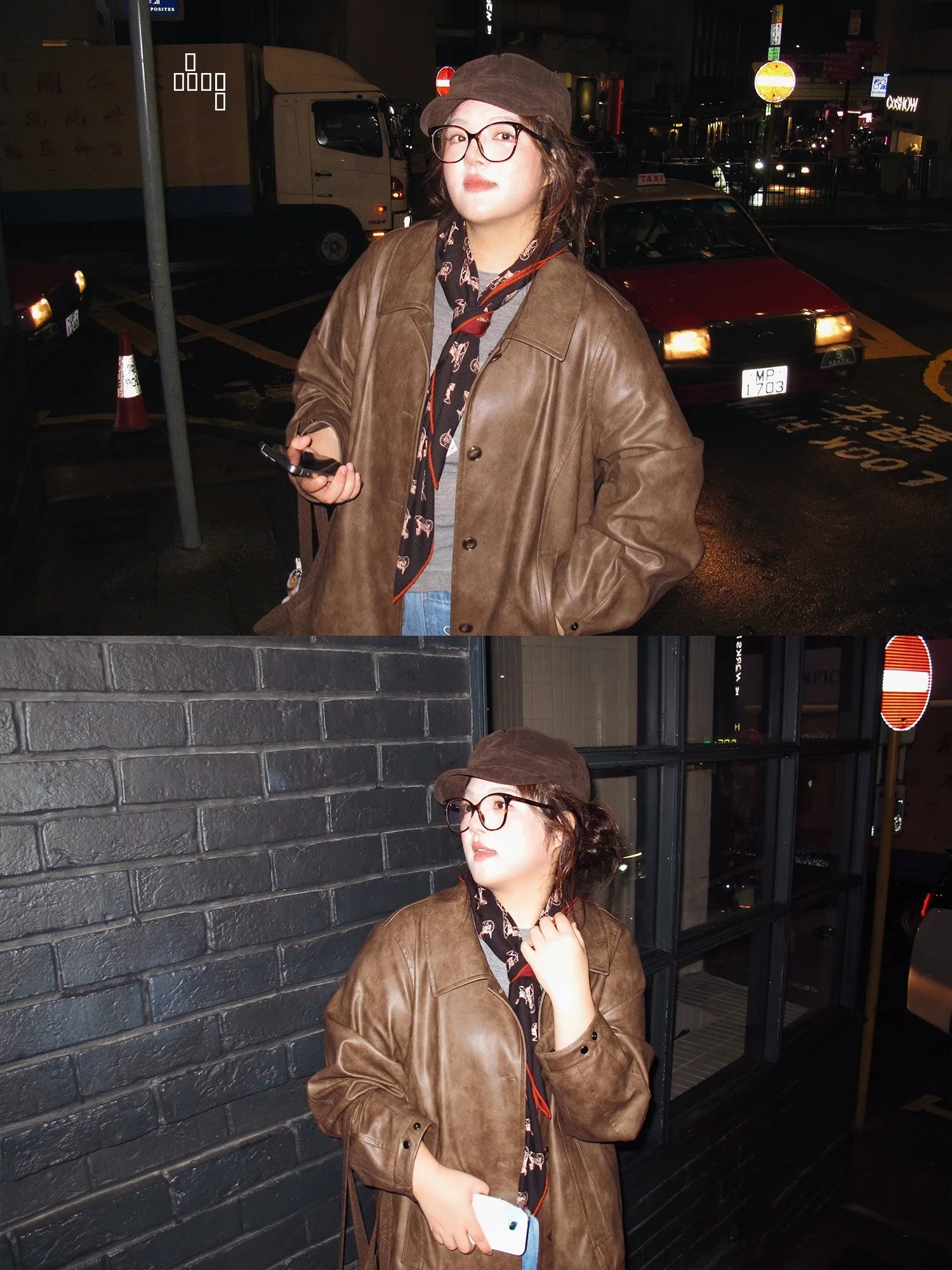 Casaco Feminino Vintage de Couro PU Mocha, Estilo Jaqueta Despojada, Elegante e Casual, Manga Longa, Gola, Corte Regular