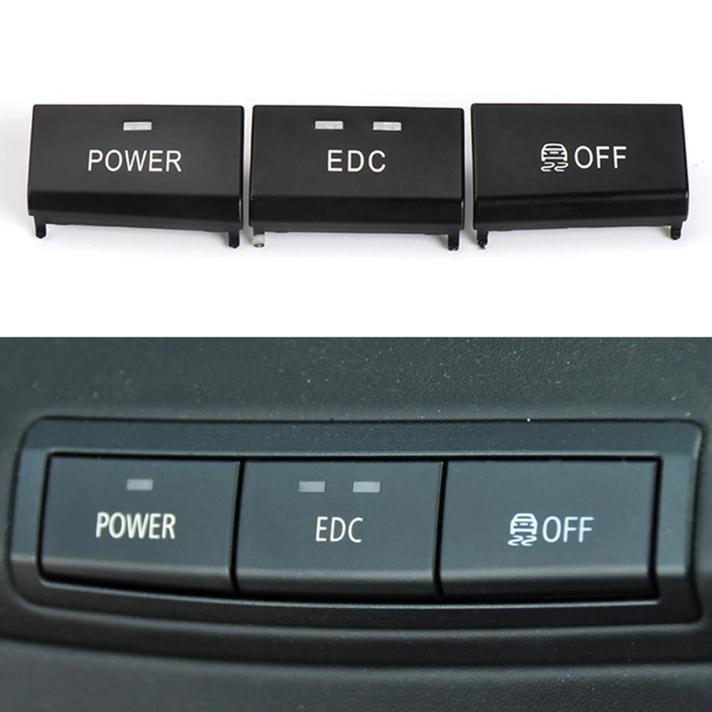3Pcs Center Console Switch Button Cap Replacement For BMW E90 E92 E93 For M3 61317841136 Power EDC DSC Interior Parts