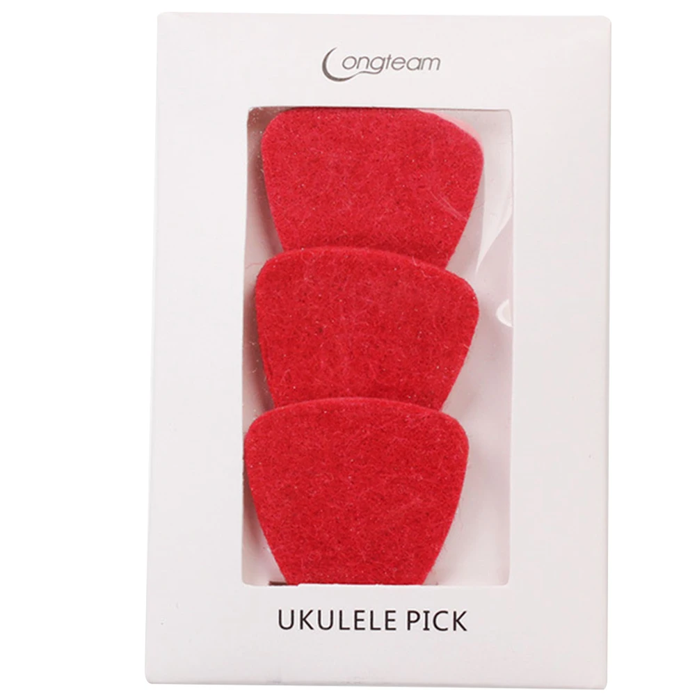 

3 Pcs Wool Felt Picks High end Guitar Compact Conical Creative Patterns Practical Playing Lightweight Portable Easy Use Store