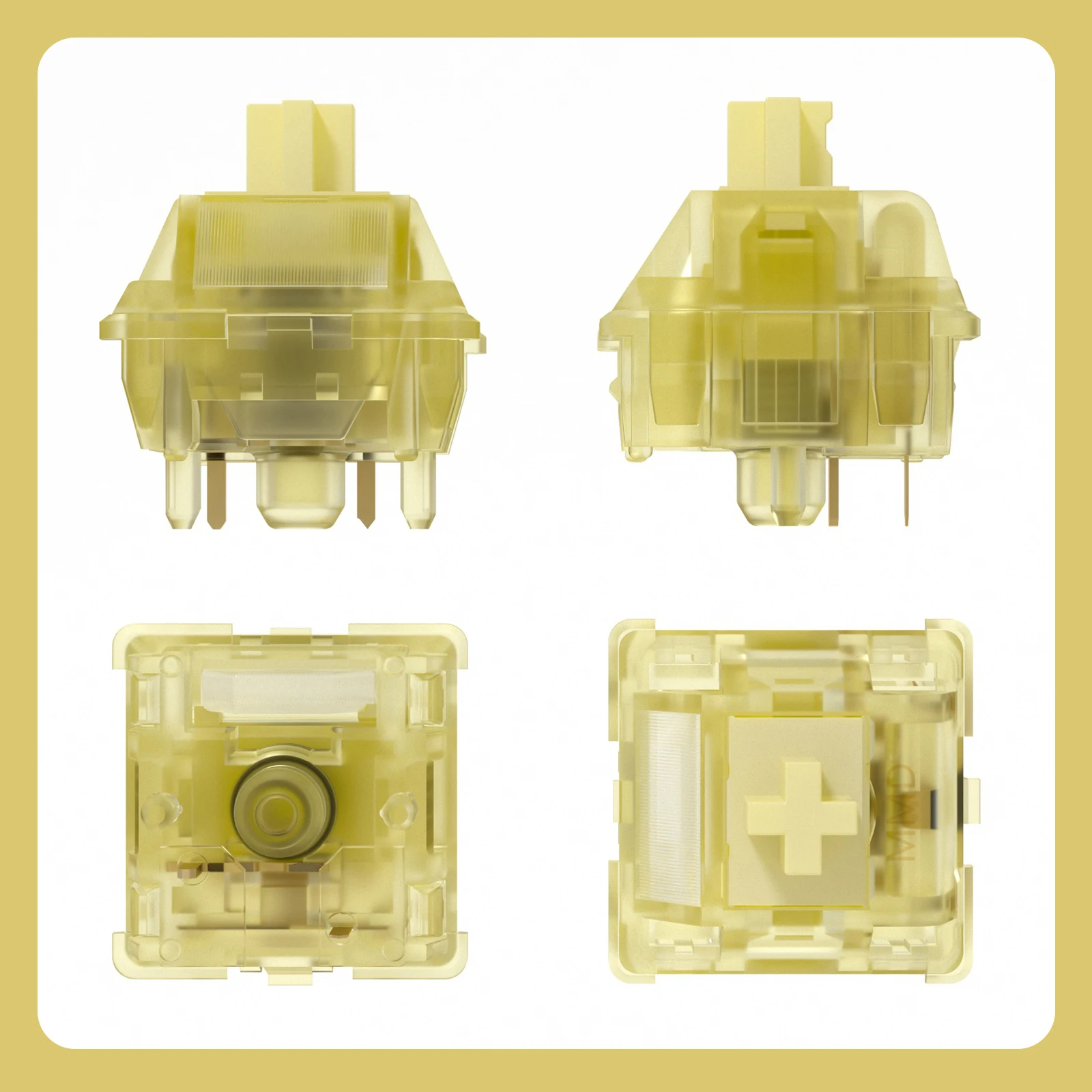 Imagem -06 - Linear mx Switches para Gamer Teclado Mecânico pc Pom Kit Faça Você Mesmo Personalizado Acessórios para Jogos Fábrica Lubed Mmd Tinta Amarelo 53g