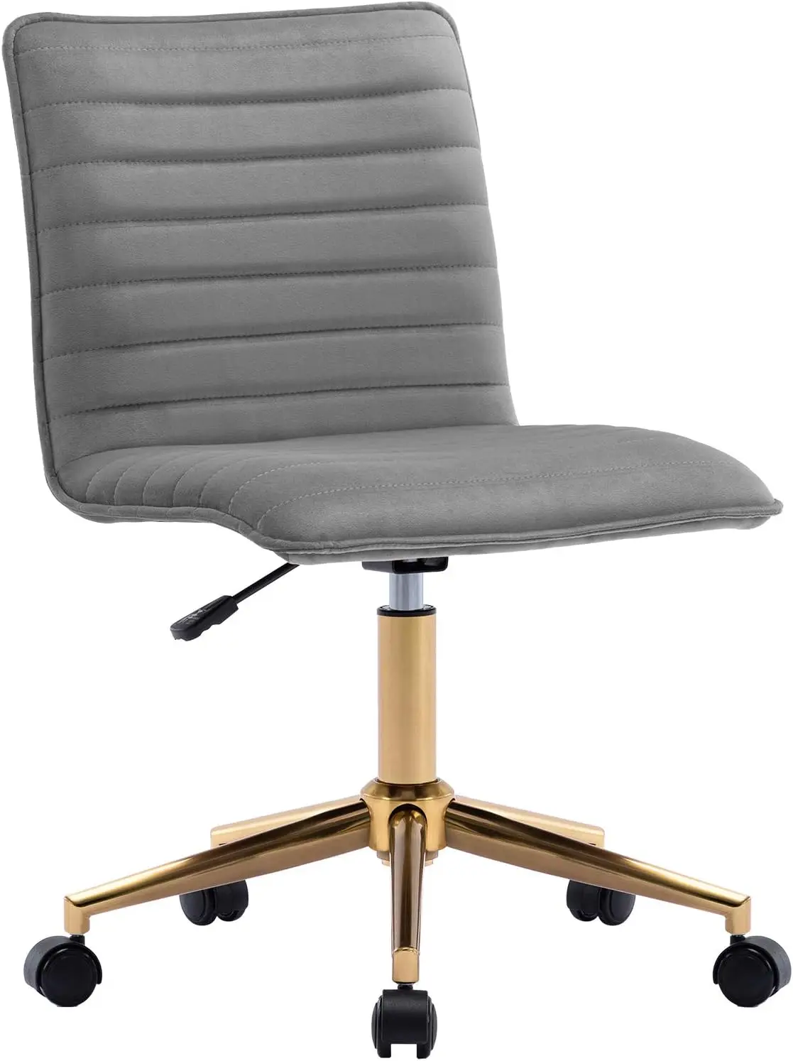 

Velvet Fabric Office Chair Arml Swivel Computer Desk Chair Task Chair Grey