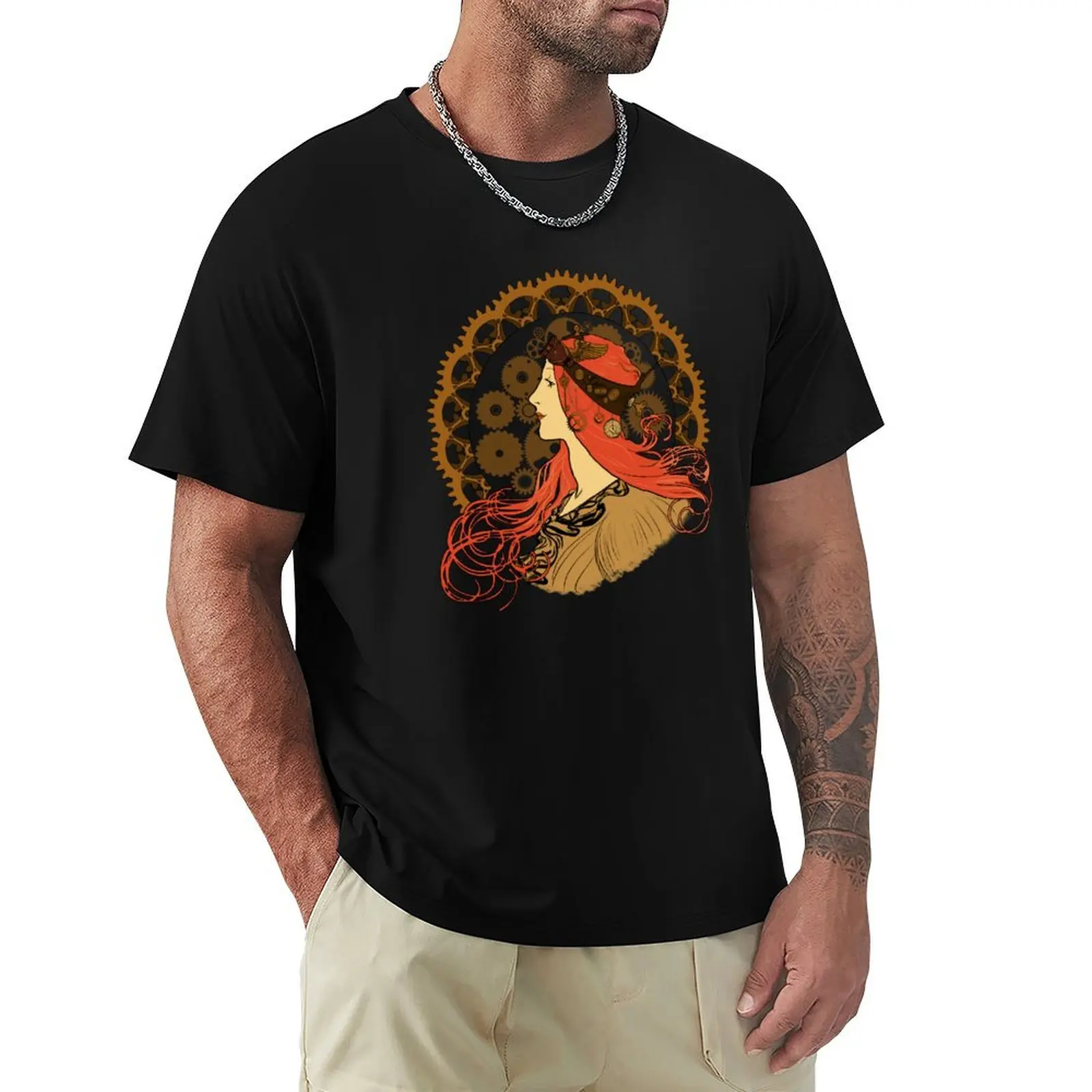 

Steampunk Zodiac (Mucha Homage) T-Shirt baggy shirts tops summer tops men graphic t shirts