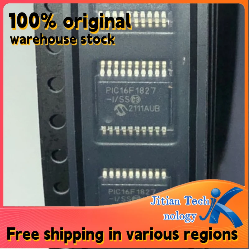 10PCS 100% New PIC16F1827-I/SS PIC16F1827 SSOP20 Microcontroller chip Channel direct sales