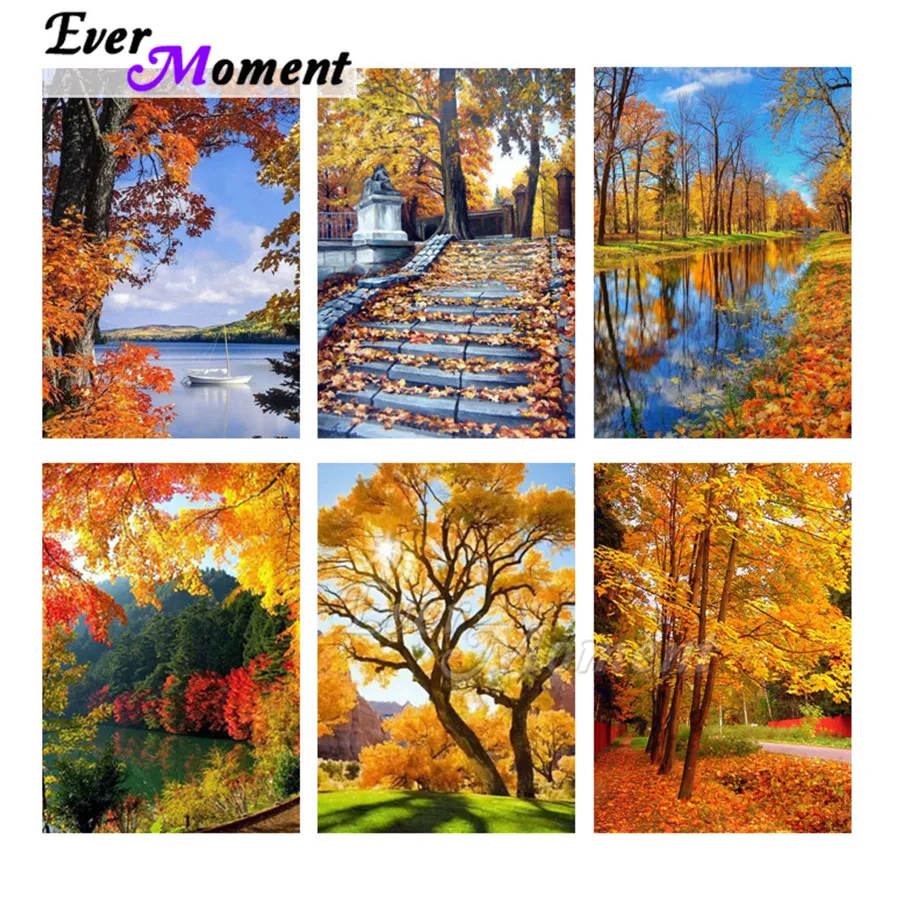 

Trees River Landscape Ever Moment Diamond Painting Full Square Drill Picture Of Rhinestone Diamond Embroidery Decoration ASF2063