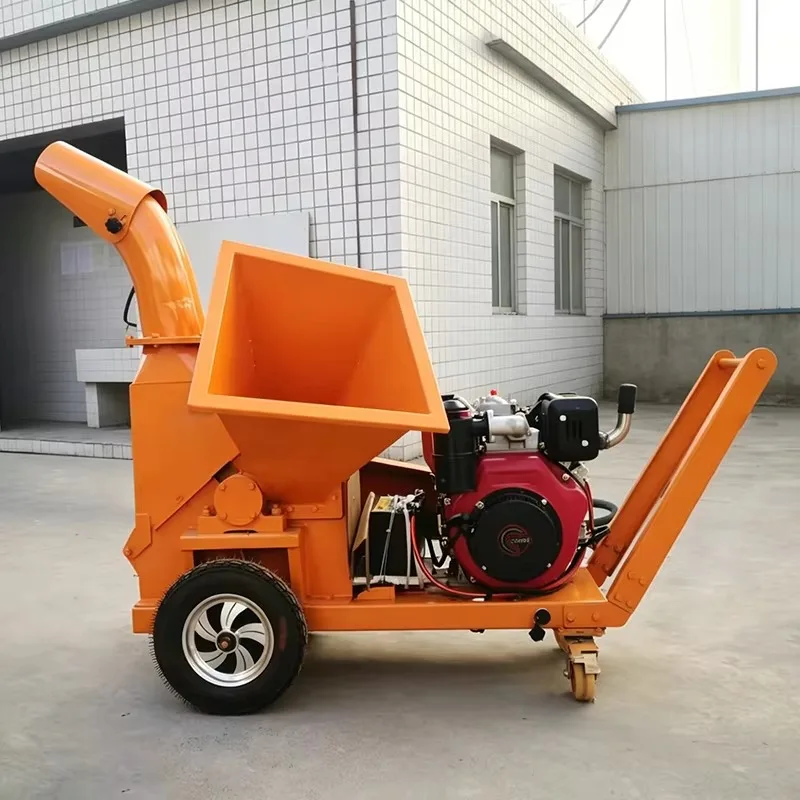 Engine Kubota Euro 5 Powered Small Branch Wood Shredder Mini Wood Chipper Wood Shredder