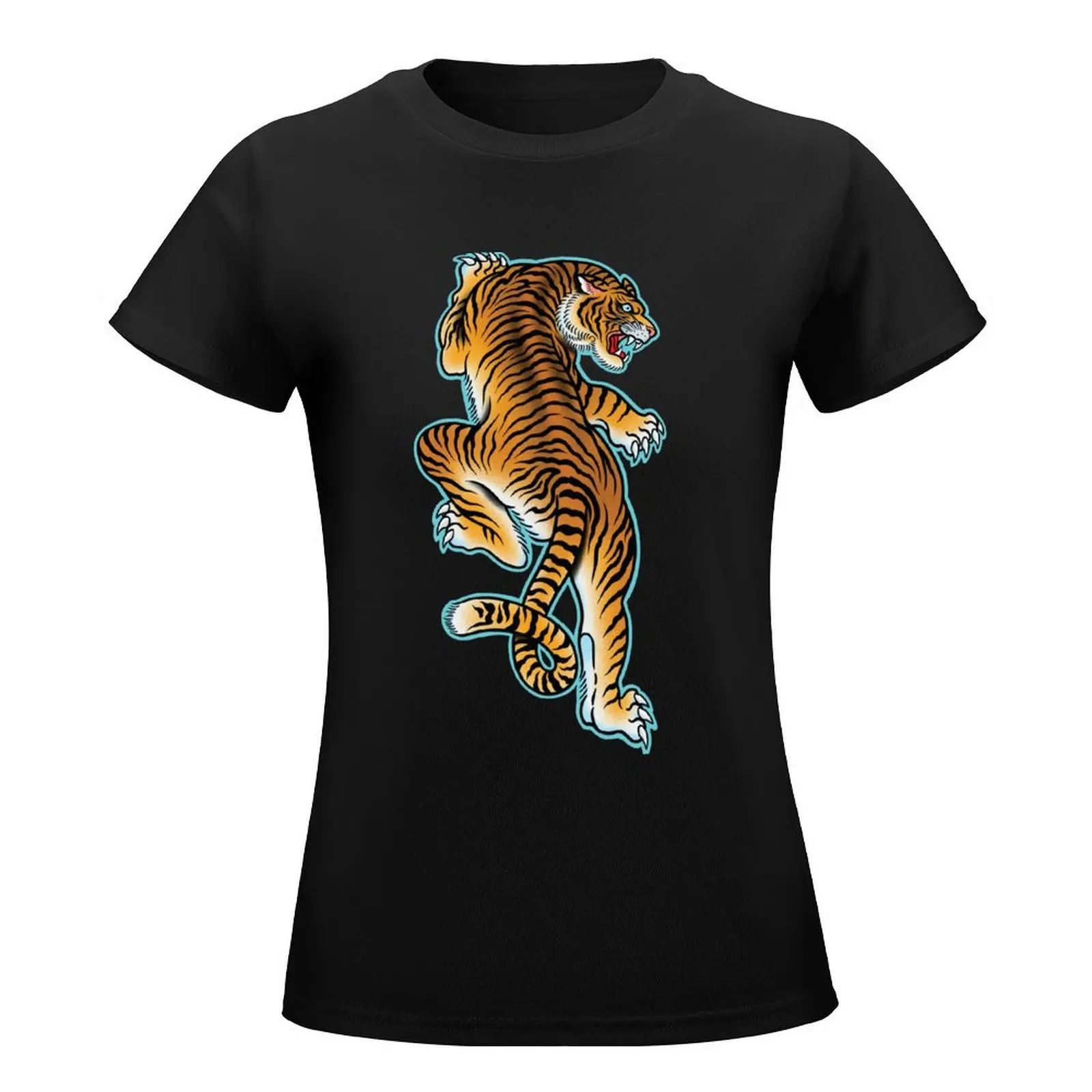 Tiger Tattoo Design T-Shirt heavyweights female Women's tee shirt