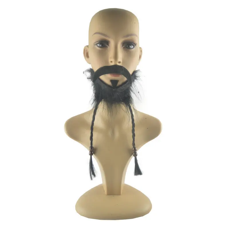 Parrucca da barba pirata nera Mardi Gras Party Beard Pirate Character Beard Styling accessori per pirati Party Halloween Props