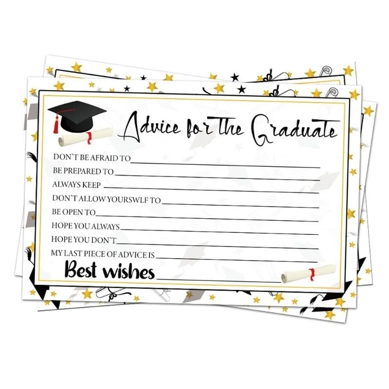 16/24pcs نصيحة التخرج بطاقة الكلمات للتخرج 6x4inch بطاقات التمنيات لتوريد لعبة التخرج زخرفة لعبة التخرج