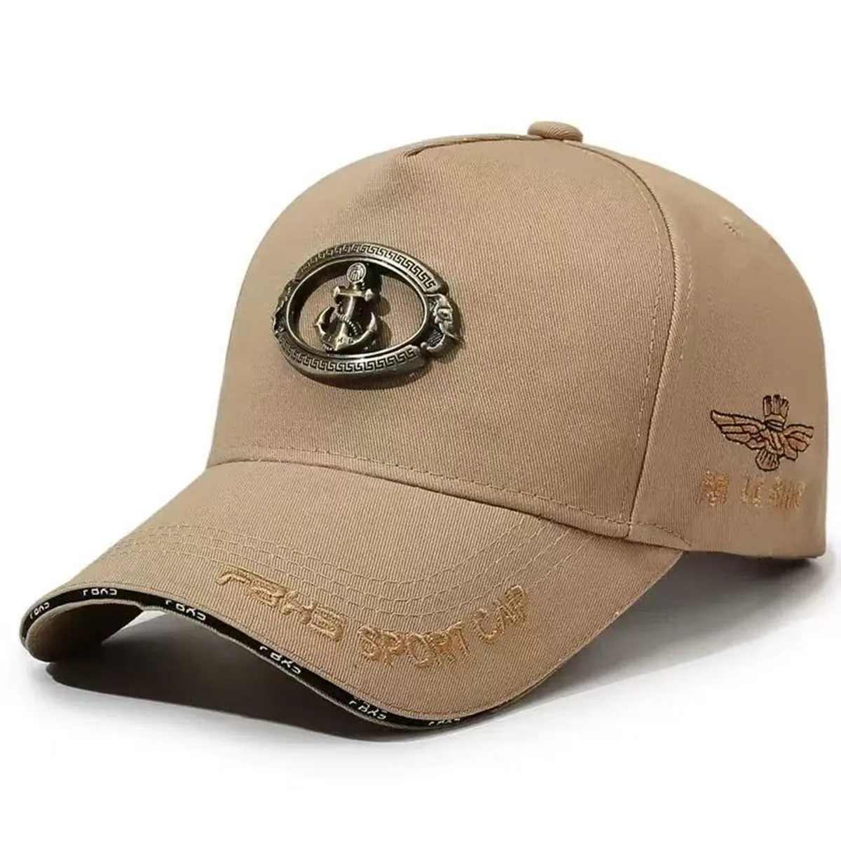 Unisex Anchor FAKS SPORT CAP Baseballkappen mit Stickerei, Frühling und Herbst, für den Außenbereich, verstellbare Freizeithüte, Sonnenschutzhut, Sportkappe – Detail 7