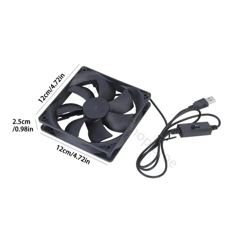 96BA USB-betriebener 120-mm-Lüfter mit dreistufiger Steuerung zur Gerätekühlung – Detail 6