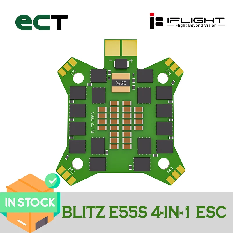 

iFlight BLITZ Mini E55S 4-IN-1 ESC 2-6S with 20*20mm Mounting Hole for FPV