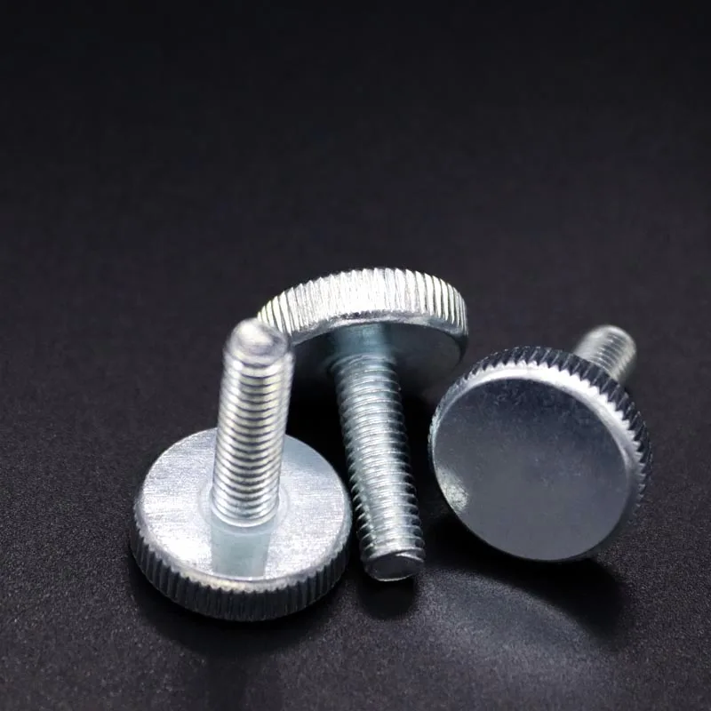 1/2/5pcs M3 M4 M5 M6 M8 M10 DIN653 GB835 Knurl Flat Head Hand Tighten Thumb Screw Curtain Wall Glass Thumbscrew Adjust Toolless