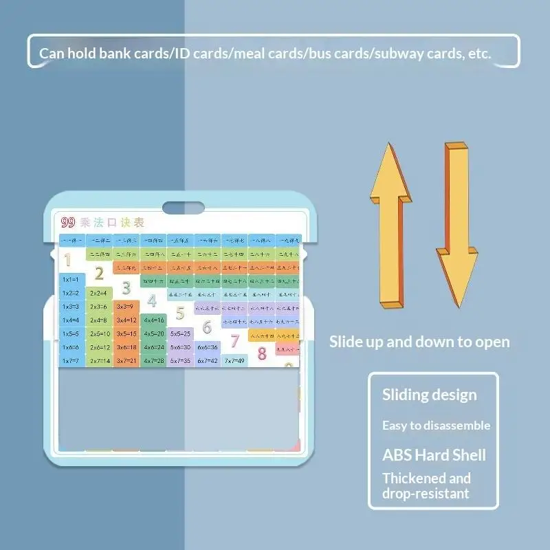 Multiplication Quick Search Card Portable Cartoon Keychain Interesting Math Enlightenment Prop for Math Class Activities
