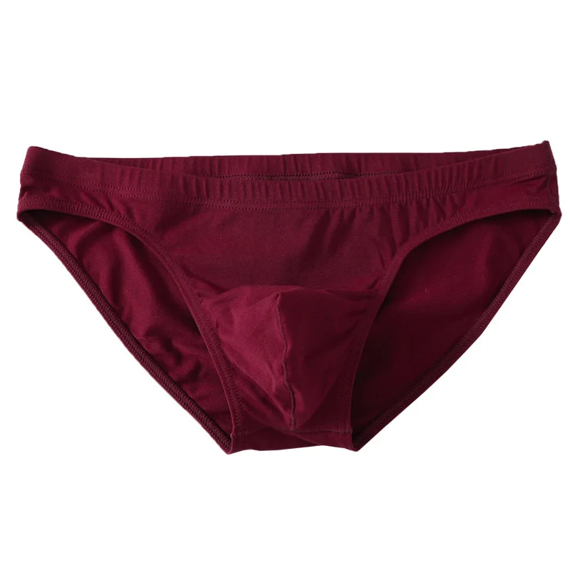 

Trendy men's sexy mid-waist briefs cotton plus size adult comfortable and breathable simple pants