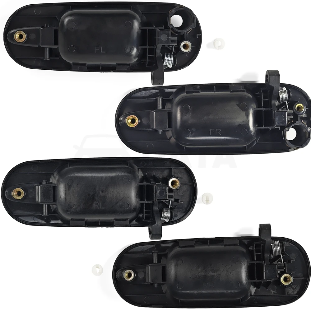 New 4Pcs Exterior Door Handle Front & Rear Outside Outer Kit For Honda CR-V CRV 1997 1998 1999 2000 2001 Left & Right Black