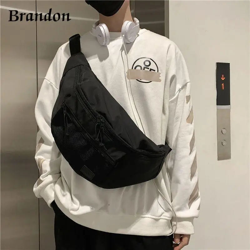 Crossbody Bag Trendy Brand Large Capacity Chest Bag Street Personalized Men's Shoulder Bag Casual Versatile Single Shoulder Bag