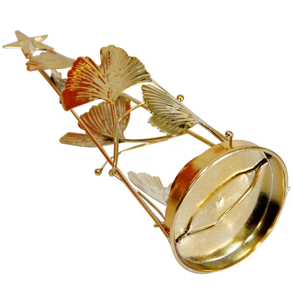 حامل حديد على شكل نجمة خماسية لعيد الميلاد، حامل شمع مزخرف لعيد الميلاد، زينة على سطح الطاولة