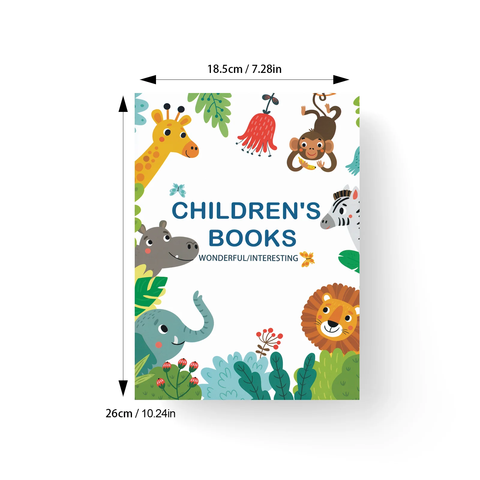 English Words Coloring Book for Kids, Cute Cartoon Patterns, Preschool Early Learning Activity Book, Fun English Learning