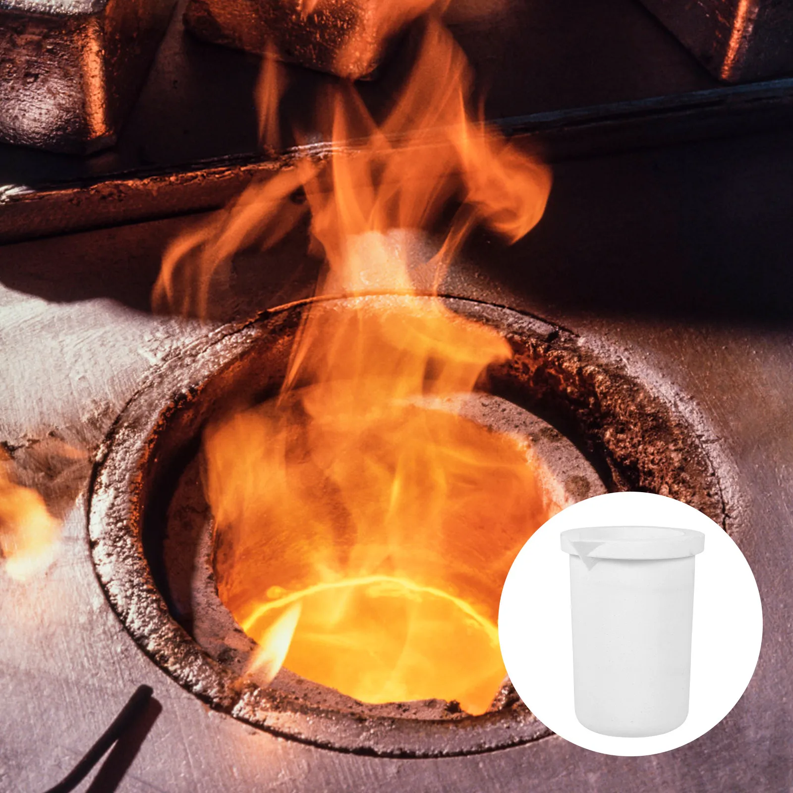 

2 Kg Quartz Melting Crucible Bowl High Precision High Purity Smelting Tool for Gold Silver Alloys Casting Refining Jewelry