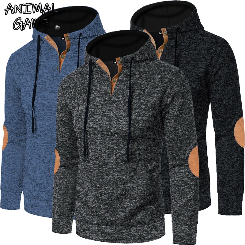 

Animal Game Outdoor Men's Casual Cycling Hoodies Button Sport Jackets Men's Sweatshirts Climbing Warm Work Coat Sport Streetwear