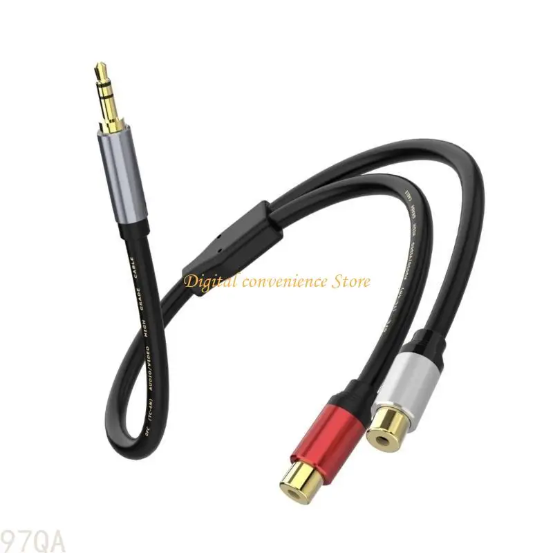 

97qa Auxiary Audios Адаптер от 3,5 мм до 2RCA Стерео кабеля для планшета, динамиков, HDTV